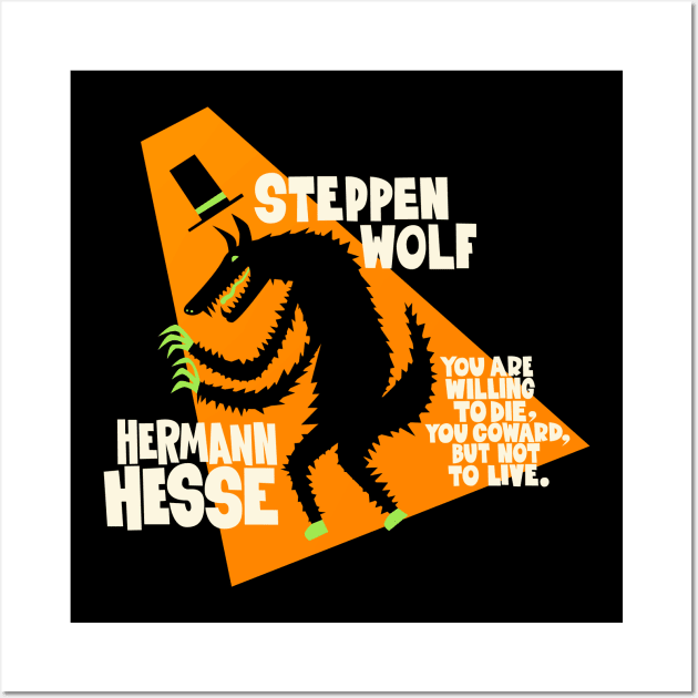 Hermann Hesse - Steppenwolf Illustration Wall Art by Boogosh